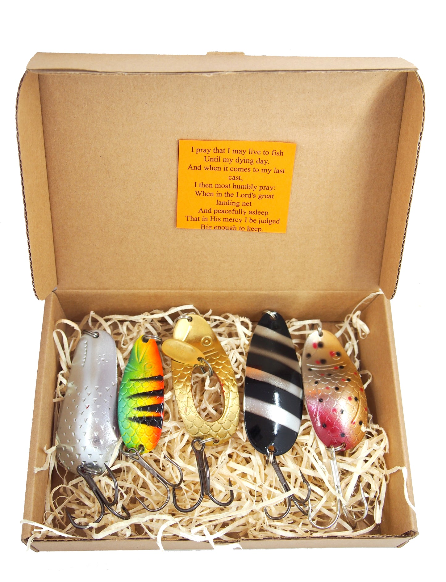 fishing spoon set, metal fishing spoons, salmon lures, pike tackle, trout lures