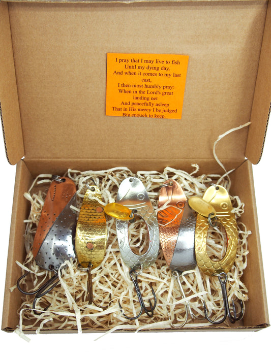 Classic Handmade Brass Fishing Lures,  lure with a spinner, custom made lures for salmon fishing, bass tackle , handmade copper lure