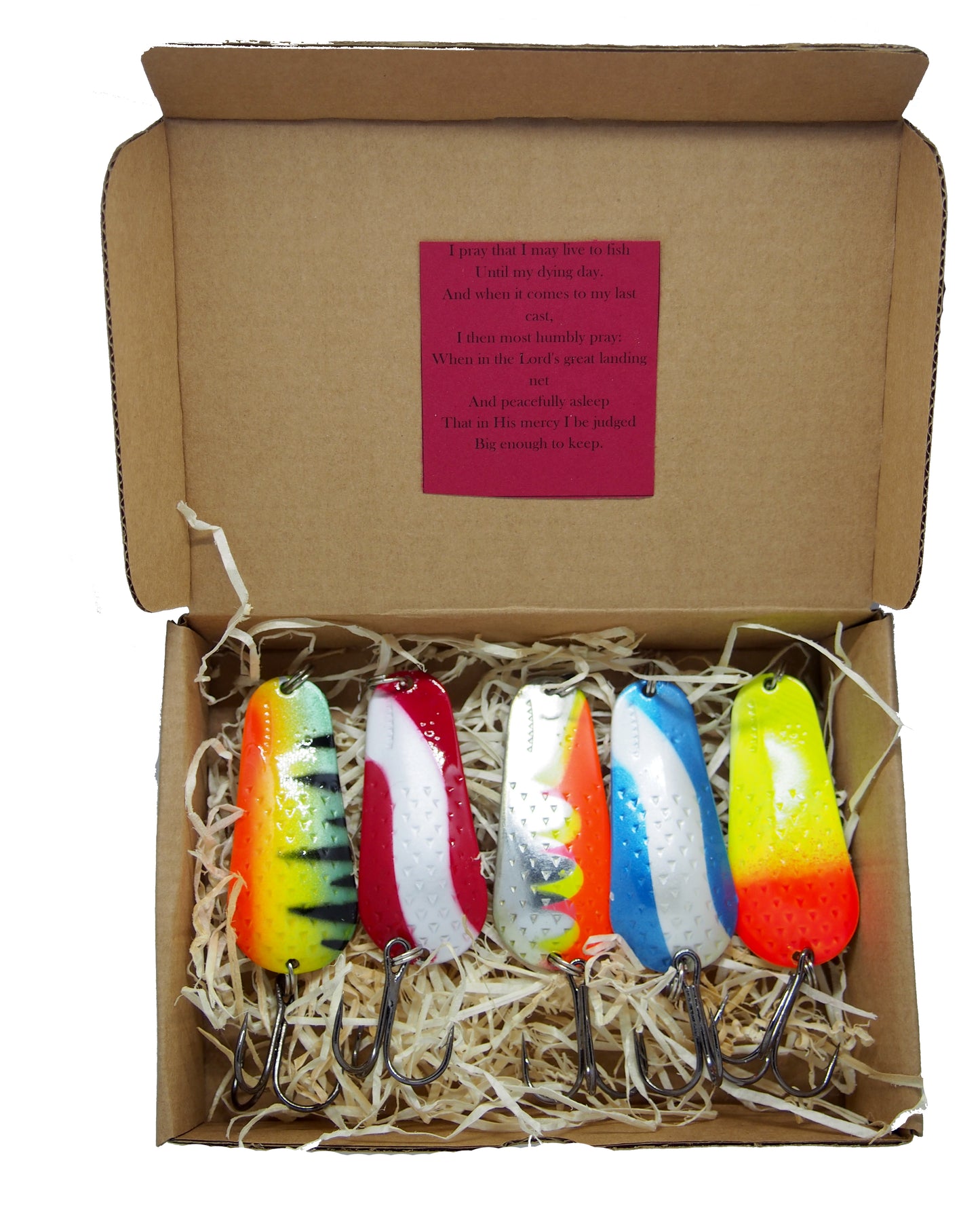 fishing spoon set 5pcs fishing spoons, pike spoon, hand-painted salmon lure with treble hook,High-Quality Fishing Spoons