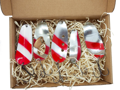 A set of classic pike fishing lures