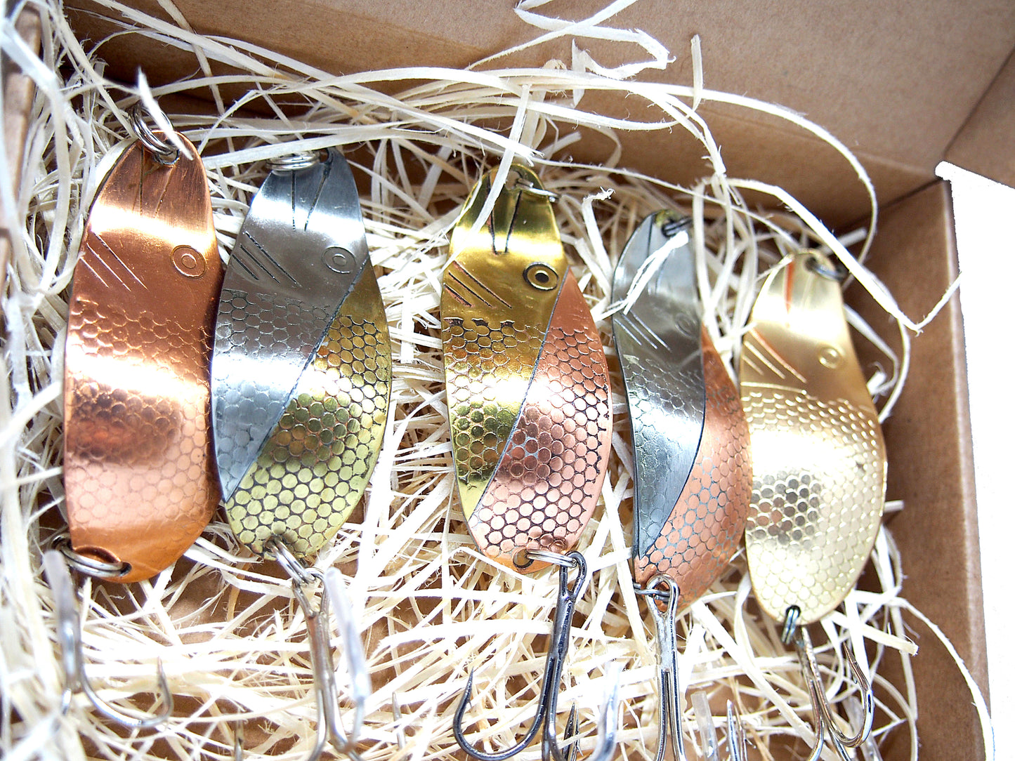 Handmade fishing spoons , SVENTOJI fishing spoons set 5 pcs, pike lures, fishing spoon for salmon