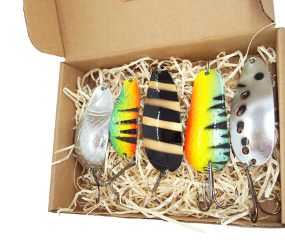 classic fishing spoons, pike spoons, bass lures, casting spoons made with precision, gift idea for fisherman