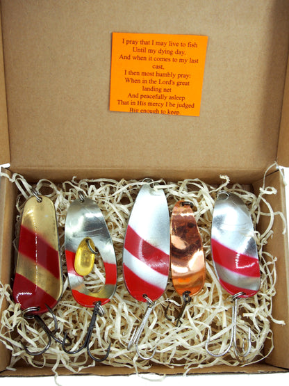 classic fishing spoon set,  pike fishing lure, casting spoons