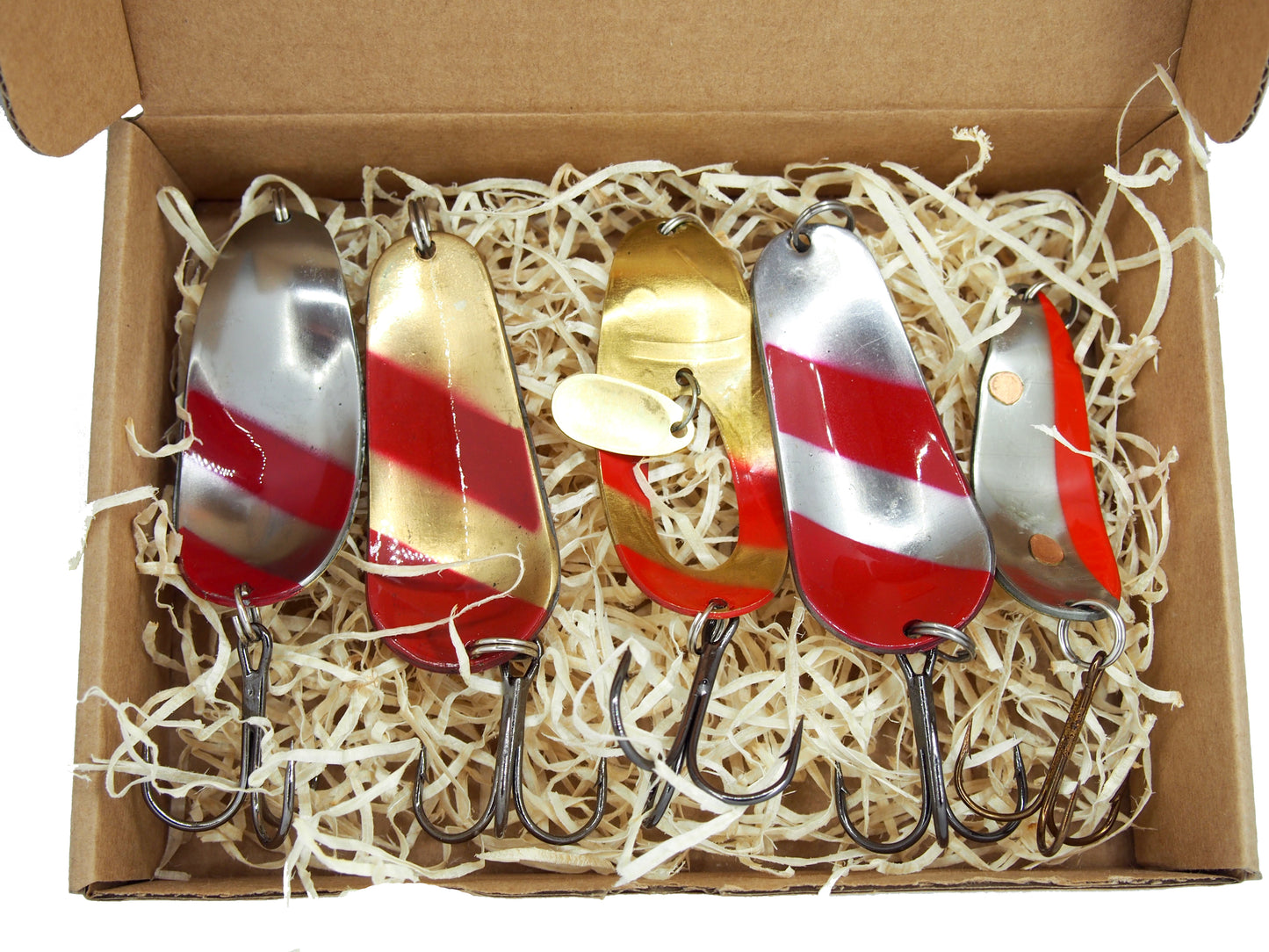 Classic Copper Fishing Spoon Set for pike