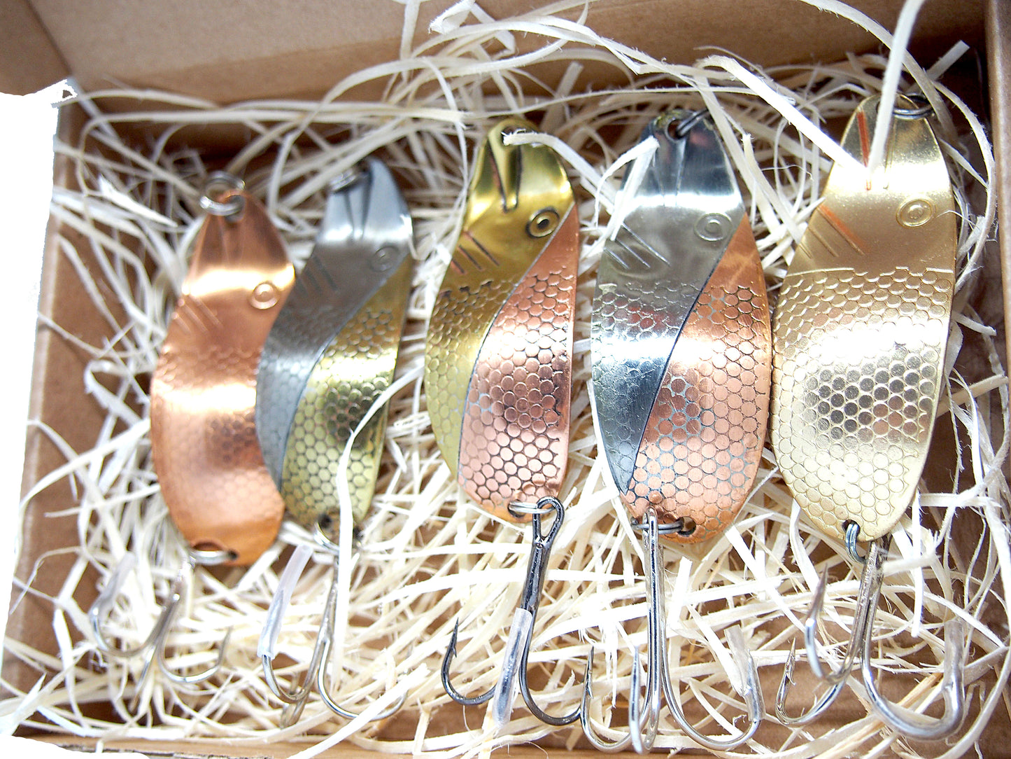 Handmade fishing spoons , SVENTOJI fishing spoons set 5 pcs, pike lures, fishing spoon for salmon