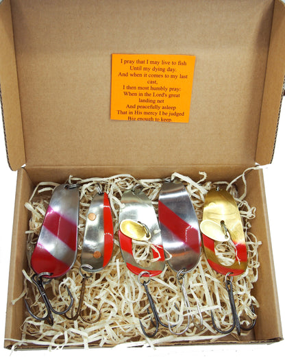 Classic Handmade Brass Fishing Lures,  lure with a spinner, custom made lures for salmon fishing, bass tackle , handmade copper lure