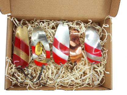 classic fishing spoon set,  pike fishing lure, casting spoons
