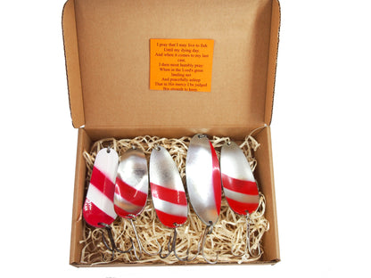 fishing spoon set 5pcs fishing spoons, pike spoon, hand-painted salmon lure with treble hook,High-Quality Fishing Spoons