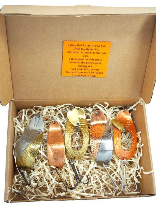 5 pieces of fishing spoons