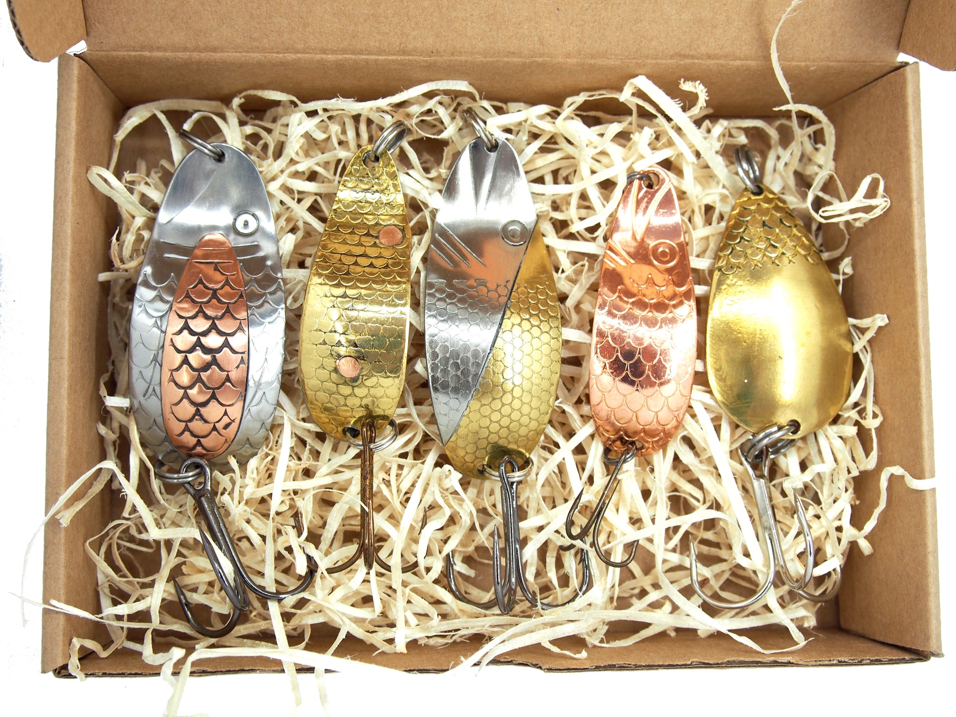fishing spoon lures  in a gift box