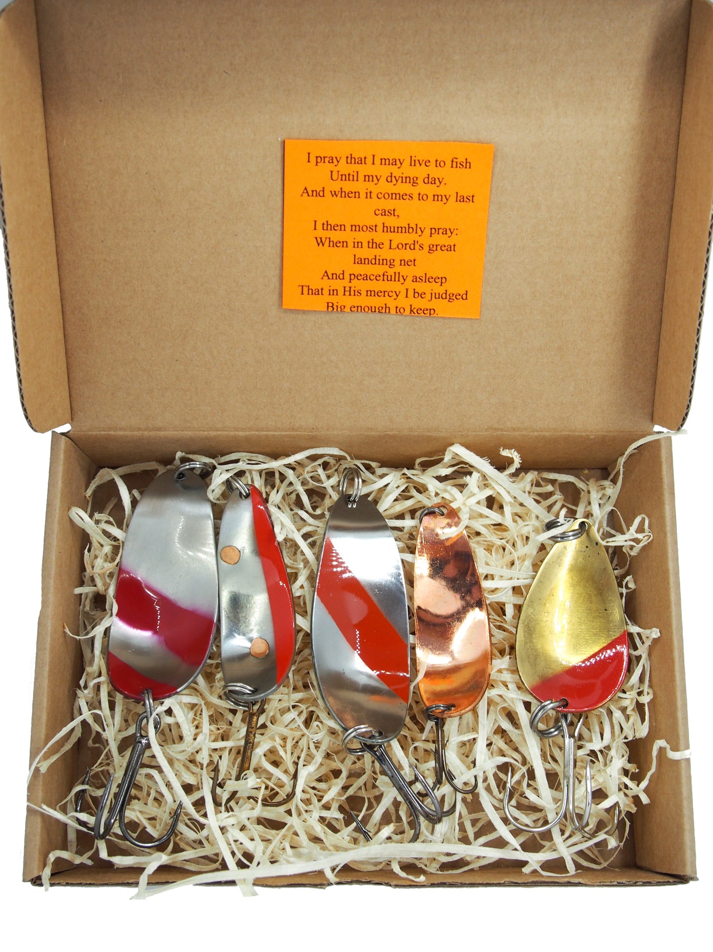 Classic Handmade Brass Fishing Lures, custom made lures for salmon fishing, bass tackle, handmade copper lure