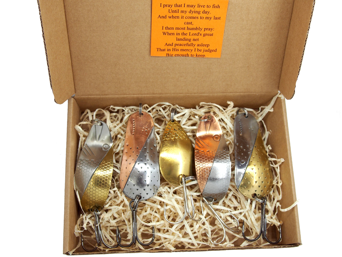 classic Copper Fishing Spoon Set for Pike – 5 Pieces of fishing spoon lures